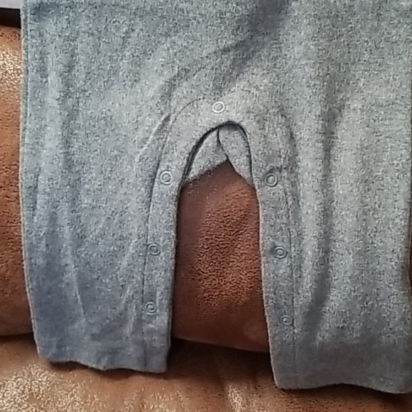 One piece Star Gray Stripe Long Sleeve Bodysuit - Picture 6 of 7